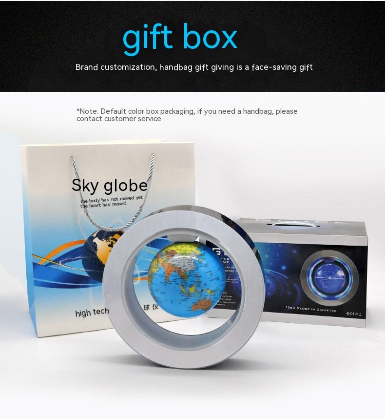 O-shaped Maglev Globe Luminous Self-rotating Ornaments