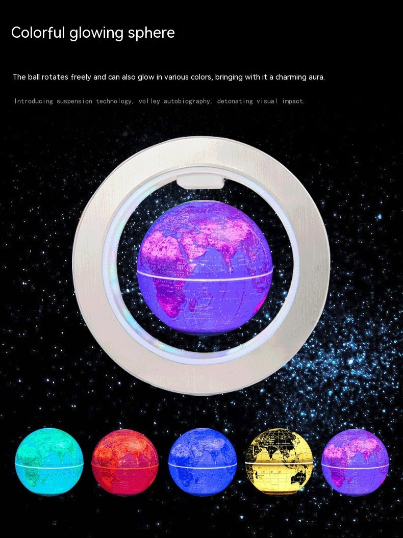 O-shaped Maglev Globe Luminous Self-rotating Ornaments