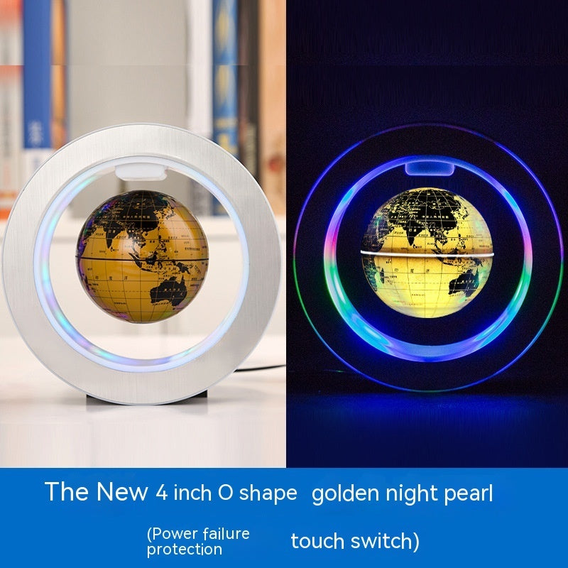 O-shaped Maglev Globe Luminous Self-rotating Ornaments