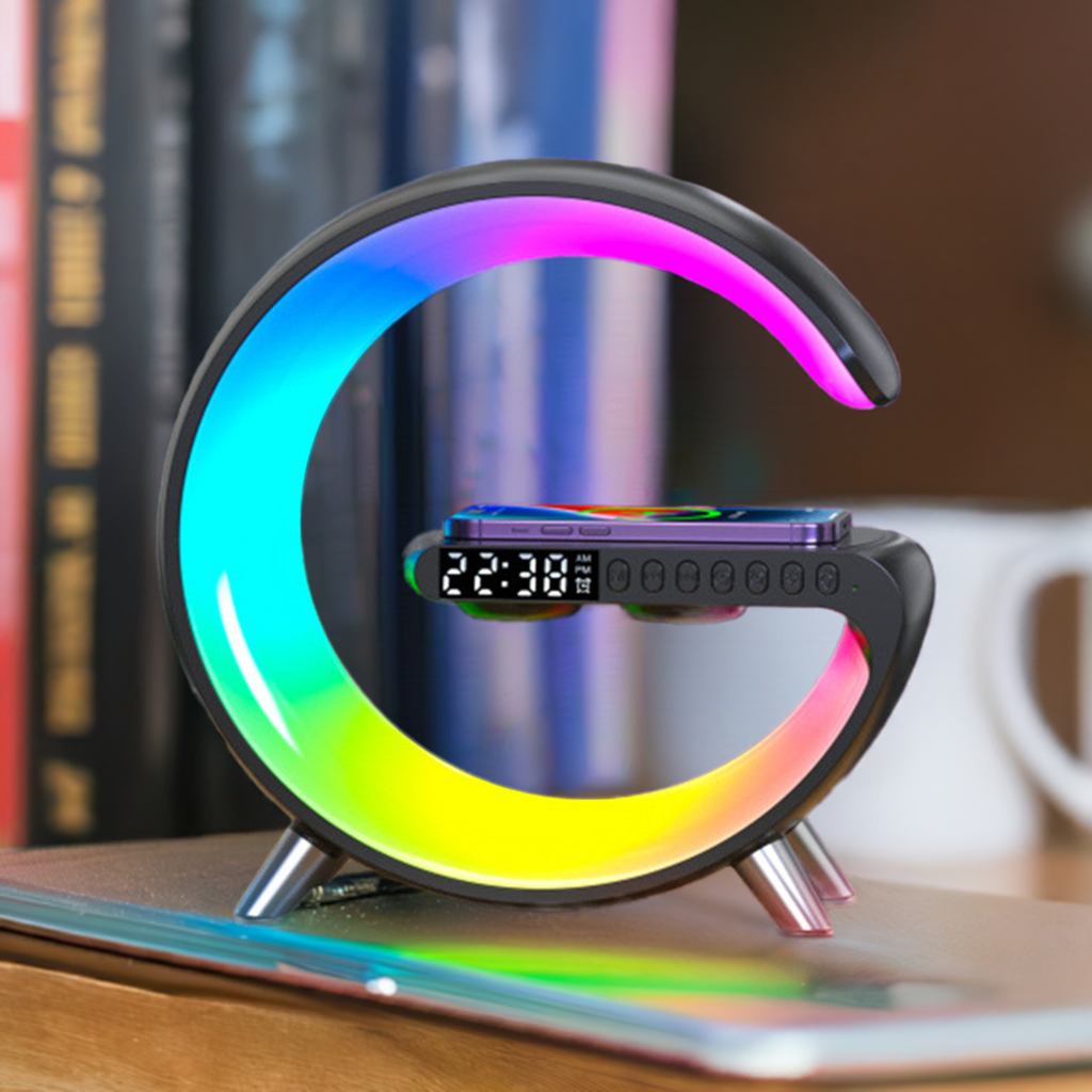 New Intelligent G Shaped LED Lamp Bluetooth Speake Wireless Charger