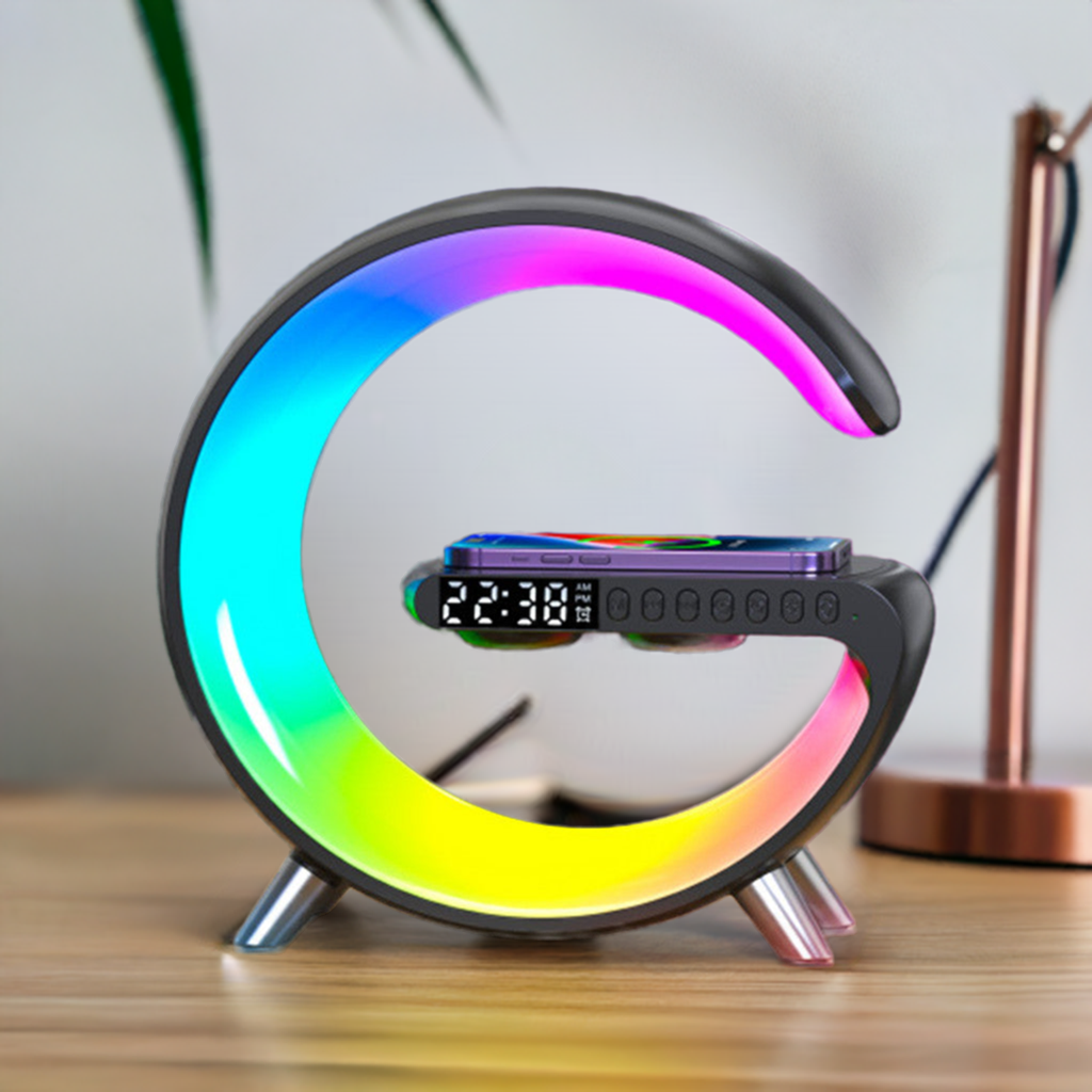 New Intelligent G Shaped LED Lamp Bluetooth Speake Wireless Charger