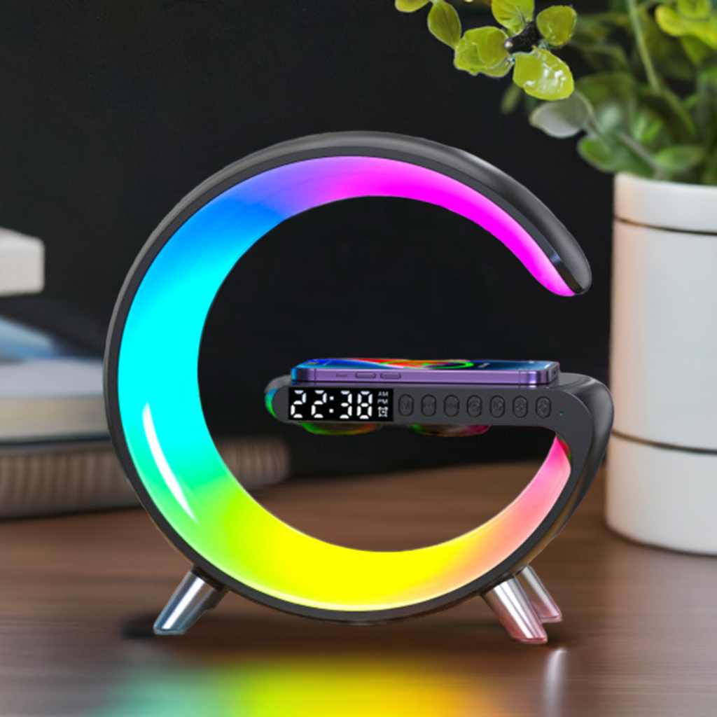 New Intelligent G Shaped LED Lamp Bluetooth Speake Wireless Charger